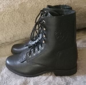 Ariat Kiltie Black Leather Boots Size 5 1/2